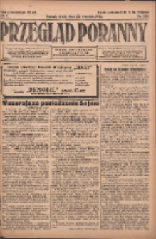 Przegląd Poranny: pismo niezależne i bezpartyjne 1922.09.27 R.2 Nr258