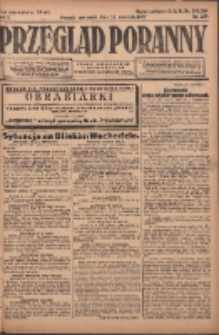 Przegląd Poranny: pismo niezależne i bezpartyjne 1922.09.28 R.2 Nr259