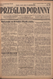Przegląd Poranny: pismo niezależne i bezpartyjne 1922.09.29 R.2 Nr260