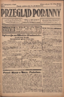 Przegląd Poranny: pismo niezależne i bezpartyjne 1922.10.08 R.2 Nr269