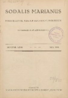 Sodalis Marianus : miesięcznik, organ sodalicyj polskich 1928.01 R.27 Nr1