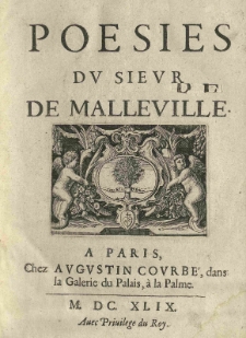 Poesies du sieur de Malleville