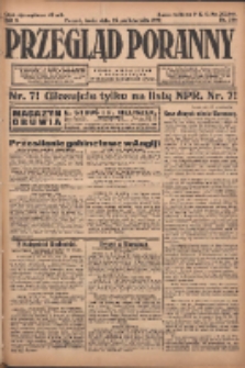Przegląd Poranny: pismo niezależne i bezpartyjne 1922.10.25 R.2 Nr286