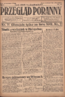 Przegląd Poranny: pismo niezależne i bezpartyjne 1922.10.29 R.2 Nr290