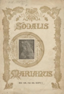Sodalis Marianus : miesięcznik, organ sodalicyj polskich 1930.05 R.29 Nr5