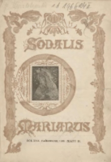 Sodalis Marianus : miesięcznik, organ sodalicyj polskich 1930.10 R.29 Nr10
