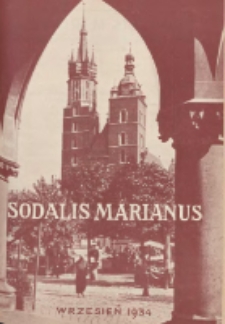 Sodalis Marianus : miesięcznik, organ sodalicyj polskich 1934.09 R.33 Nr9