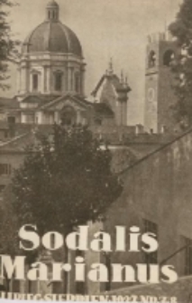 Sodalis Marianus : miesięcznik, organ sodalicyj polskich 1937.07/08 R.36 Nr7/8