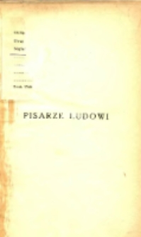 Pisarze ludowi: wybór pism i studjum o literaturze ludowej