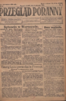 Przegląd Poranny: pismo niezależne i bezpartyjne 1923.01.09 R.3 Nr7