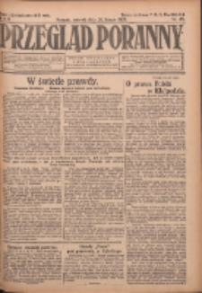 Przegląd Poranny: pismo niezależne i bezpartyjne 1923.02.20 R.3 Nr49
