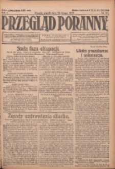 Przegląd Poranny: pismo niezależne i bezpartyjne 1923.02.23 R.3 Nr52