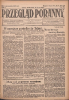 Przegląd Poranny: pismo niezależne i bezpartyjne 1923.02.28 R.3 Nr57