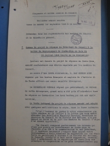 LI&egrave;me Session du Conseil. Troisi&egrave;me s&eacute;ance secr&eacute;te du 01.09.1928