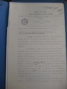 LI session of the Council. Minutes of Secret Meeting of the Council 03.09.1928