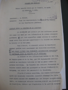 S&eacute;ance secr&eacute;te tenue par la Conseil 11.12.1928