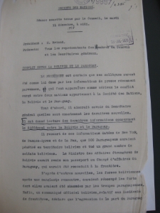 Séance secréte tenue par la Conseil 11.12.1928