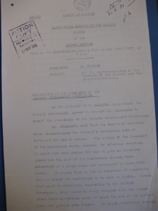 LXIII Session of the Council. Minute of the Secret Meeting 19.05.1931