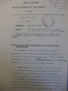 LXIXth Session of Council. Minutes of the 3th Secret Meeting 15.10.1932