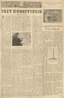 Nowy Świat. Tygodniowy dodatek Głosu Wielkopolskiego. 1952.02.03 R.3 nr5