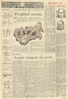 Nowy Świat. Tygodniowy dodatek Głosu Wielkopolskiego. 1952.09.14 R.3 nr37