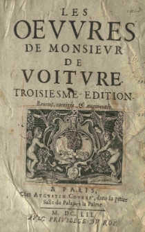 Les oeuvres de monsieur de Voiture