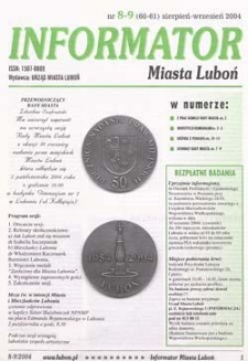 Informator Miasta Luboń 2004.08/09 Nr8-9(60-61)