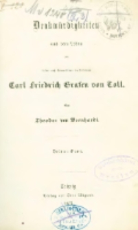 Denkw&uuml;rdigkeiten aus dem Leben des kaiserl. russ. Generals von der Infanterie Carl Friedrich Grafen von Toll. Bd.3