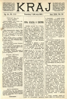 Kraj: pismo polityczno - literackie. 1904.05.07(20) R.23 No.19