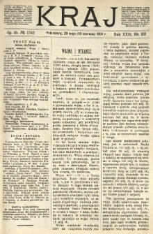 Kraj: pismo polityczno - literackie. 1904.05.28(06.10) R.23 No.22