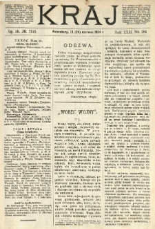 Kraj: pismo polityczno - literackie. 1904.06.11(24) R.23 No.24