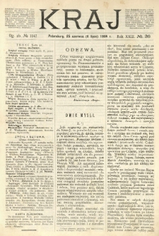 Kraj: pismo polityczno - literackie. 1904.06.25(07.08) R.23 No.26