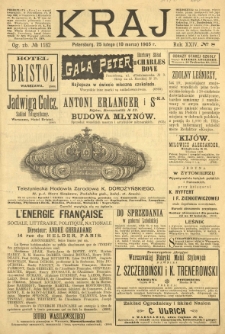 Kraj: pismo polityczno - literackie. 1905.02.25(03.10) R.24 No.8