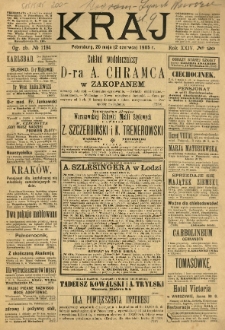 Kraj: pismo polityczno - literackie. 1905.05.20(06.02) R.24 No.20