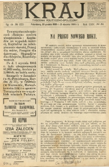 Kraj: pismo polityczno - literackie. 1905.12.23(1906.01.05) R.24 No.51