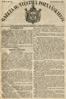 Gazeta Wielkiego Xięstwa Poznańskiego 1848.01.15 Nr12