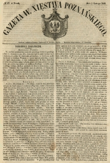 Gazeta Wielkiego Xięstwa Poznańskiego 1848.02.02 Nr27