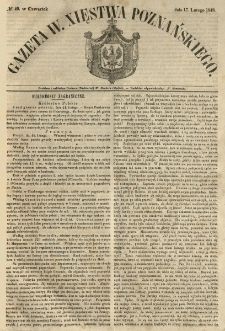 Gazeta Wielkiego Xięstwa Poznańskiego 1848.02.17 Nr40