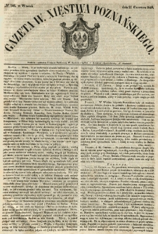 Gazeta Wielkiego Xięstwa Poznańskiego 1848.06.27 Nr146
