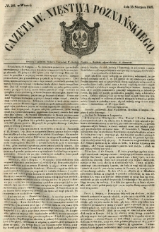 Gazeta Wielkiego Xięstwa Poznańskiego 1848.08.15 Nr188