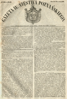 Gazeta Wielkiego Xięstwa Poznańskiego 1848.09.20 Nr219