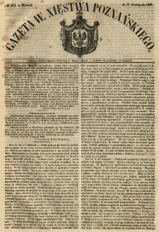 Gazeta Wielkiego Xięstwa Poznańskiego 1848.11.21 Nr272