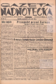 Gazeta Nadnotecka (Orędownik Kresowy): pismo codzienne 1938.10.20 R.18 Nr241