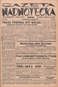 Gazeta Nadnotecka (Orędownik Kresowy): pismo codzienne 1938.11.25 R.18 Nr270