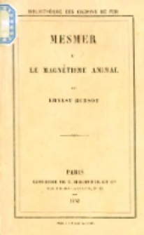 Mesmer et le magnétisme animal