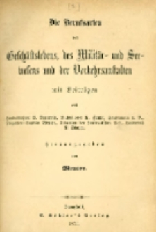 Die Berufsarten des Gesch&auml;ftslebens, des Milit&auml;r- und Seewesens und der Verkehrsanstalten