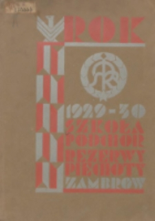 Szkoła Podchorążych Rezerwy Piechoty: Zambrów 1929-1930