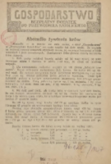 Gospodarstwo : bezpłatny dodatek do Przewodnika Katolickiego 1927.02.23 Nr4