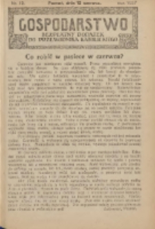 Gospodarstwo : bezpłatny dodatek do Przewodnika Katolickiego 1927.06.12 Nr12