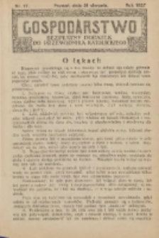Gospodarstwo : bezpłatny dodatek do Przewodnika Katolickiego 1927.08.21 Nr17
